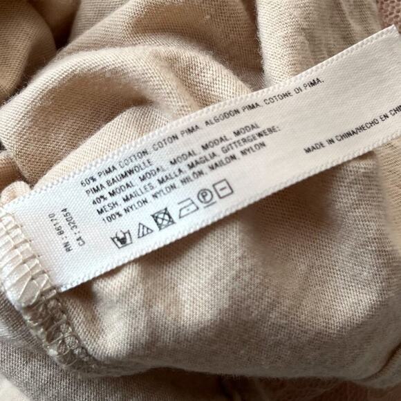 Anthropologie Lilka Embroidered Tulle Sequin Beaded Tee Top Womens Medium Boho - Picture 15 of 16